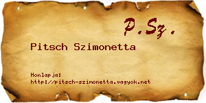 Pitsch Szimonetta névjegykártya